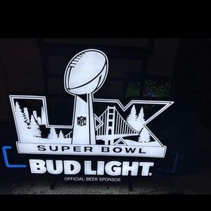 Bud Light Beer Super Bowl LX LED 2026 Sign Faux Neon *READ DESCRIPTION*